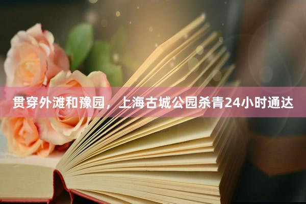 贯穿外滩和豫园，上海古城公园杀青24小时通达