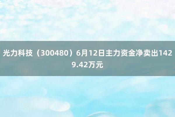 光力科技（300480）6月12日主力资金净卖出1429.42万元