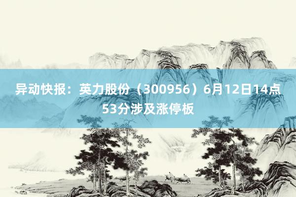 异动快报：英力股份（300956）6月12日14点53分涉及涨停板