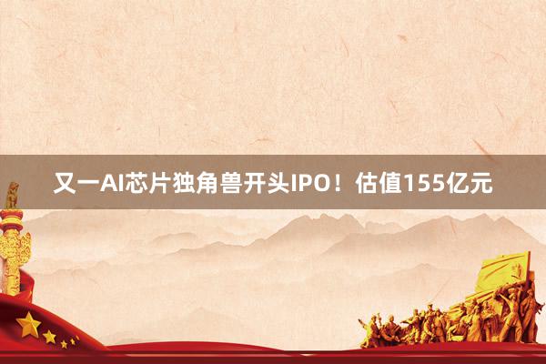 又一AI芯片独角兽开头IPO！估值155亿元